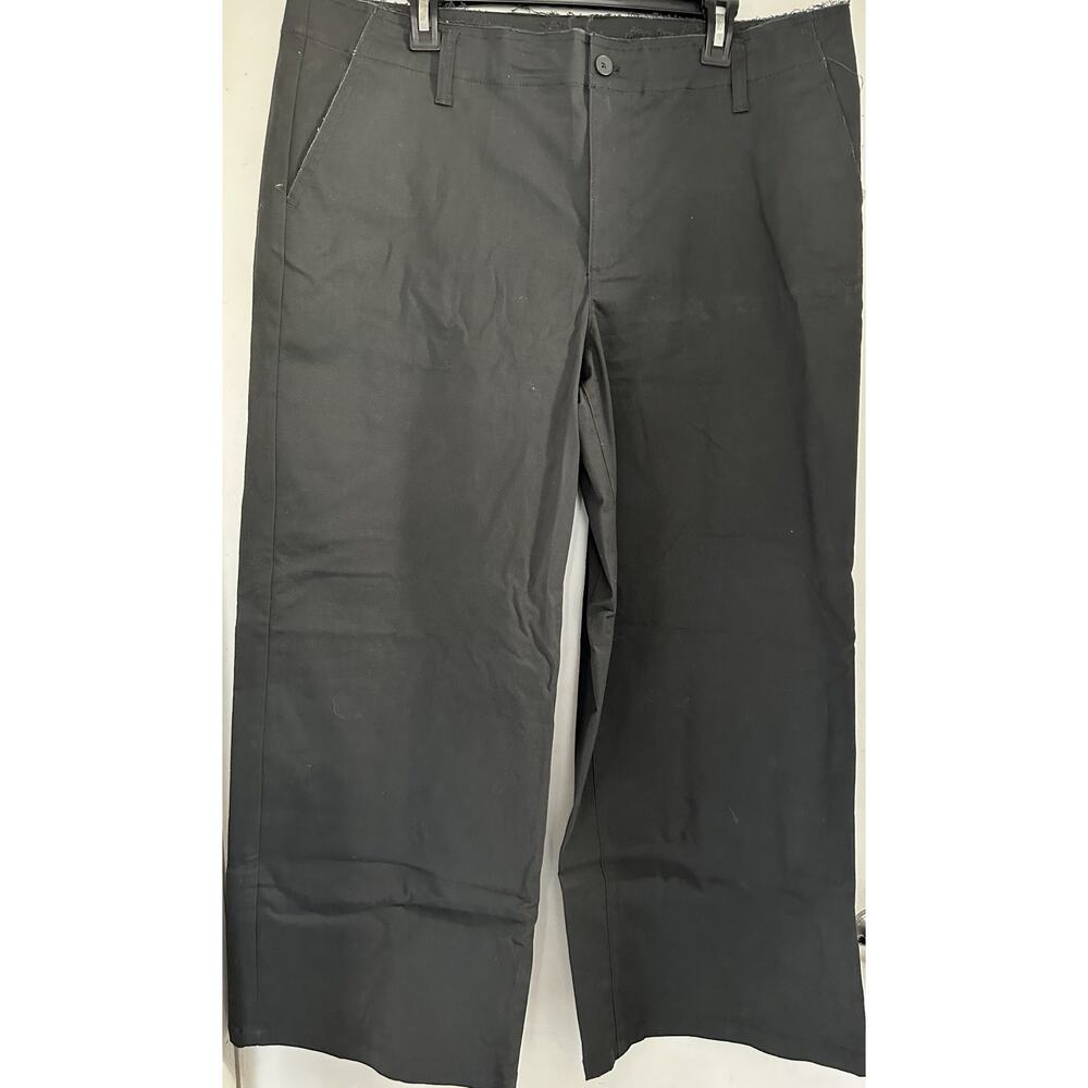 Wild Fable Pants Womens XL Gray Wide Leg Chino Stretch Twill Pockets Relaxed Fit
